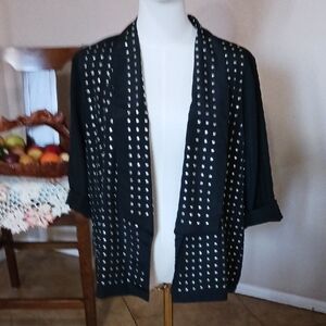 Rock & Republic Black Studded Cardigan